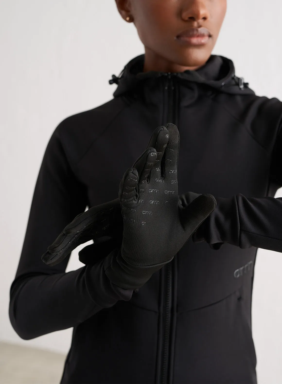 Black Pace Winter Running Gloves