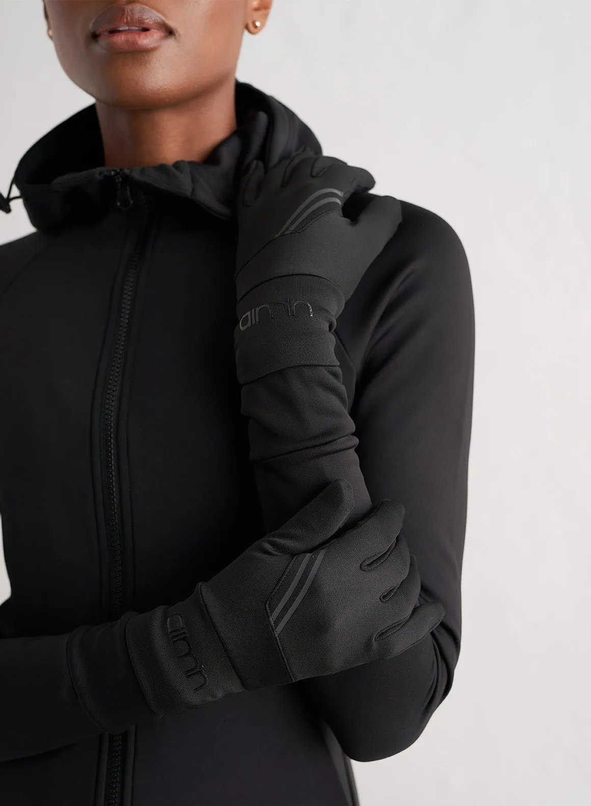 Black Pace Winter Running Gloves