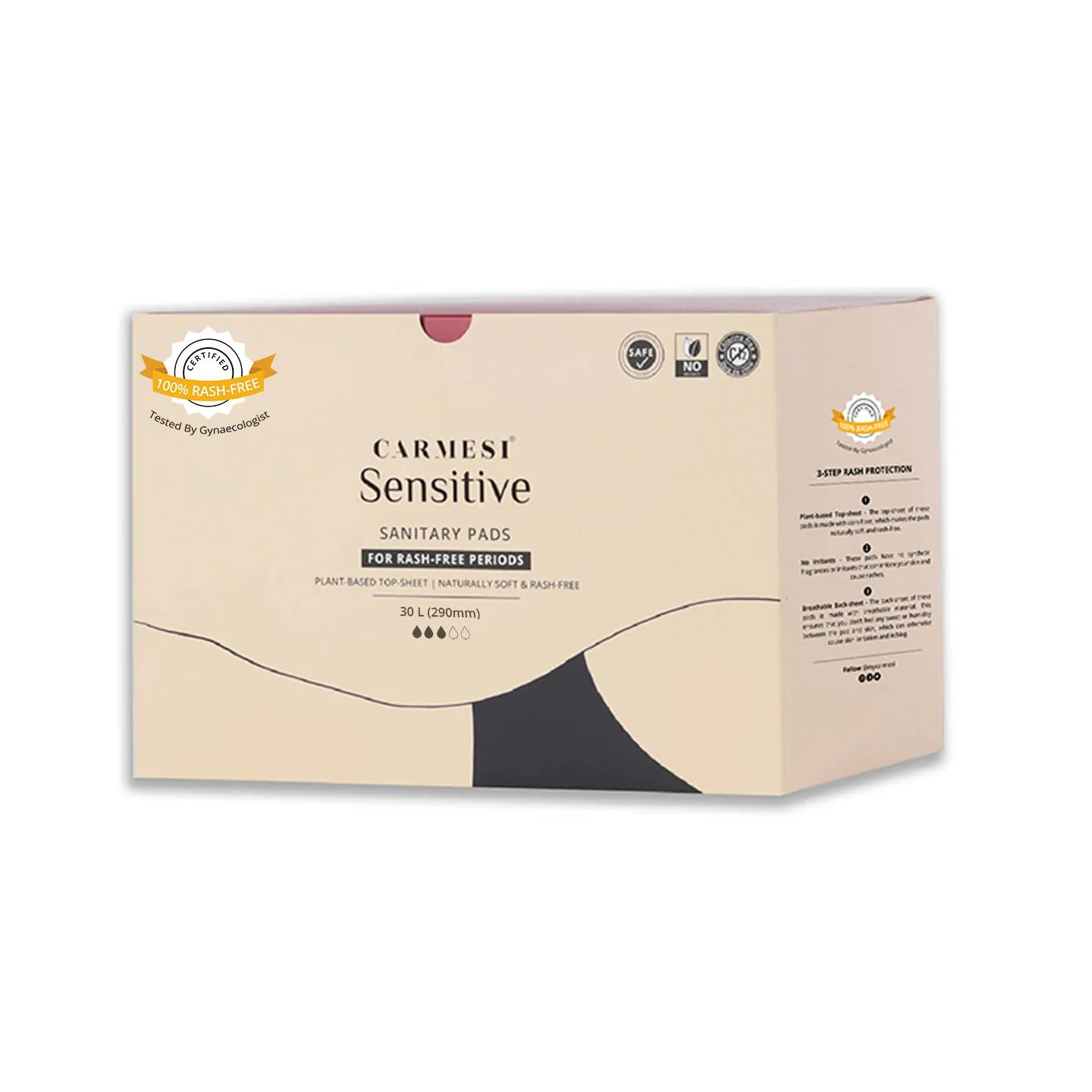 Carmesi Sensitive Pads-Without Disposal Bags (Box of 30 L)
