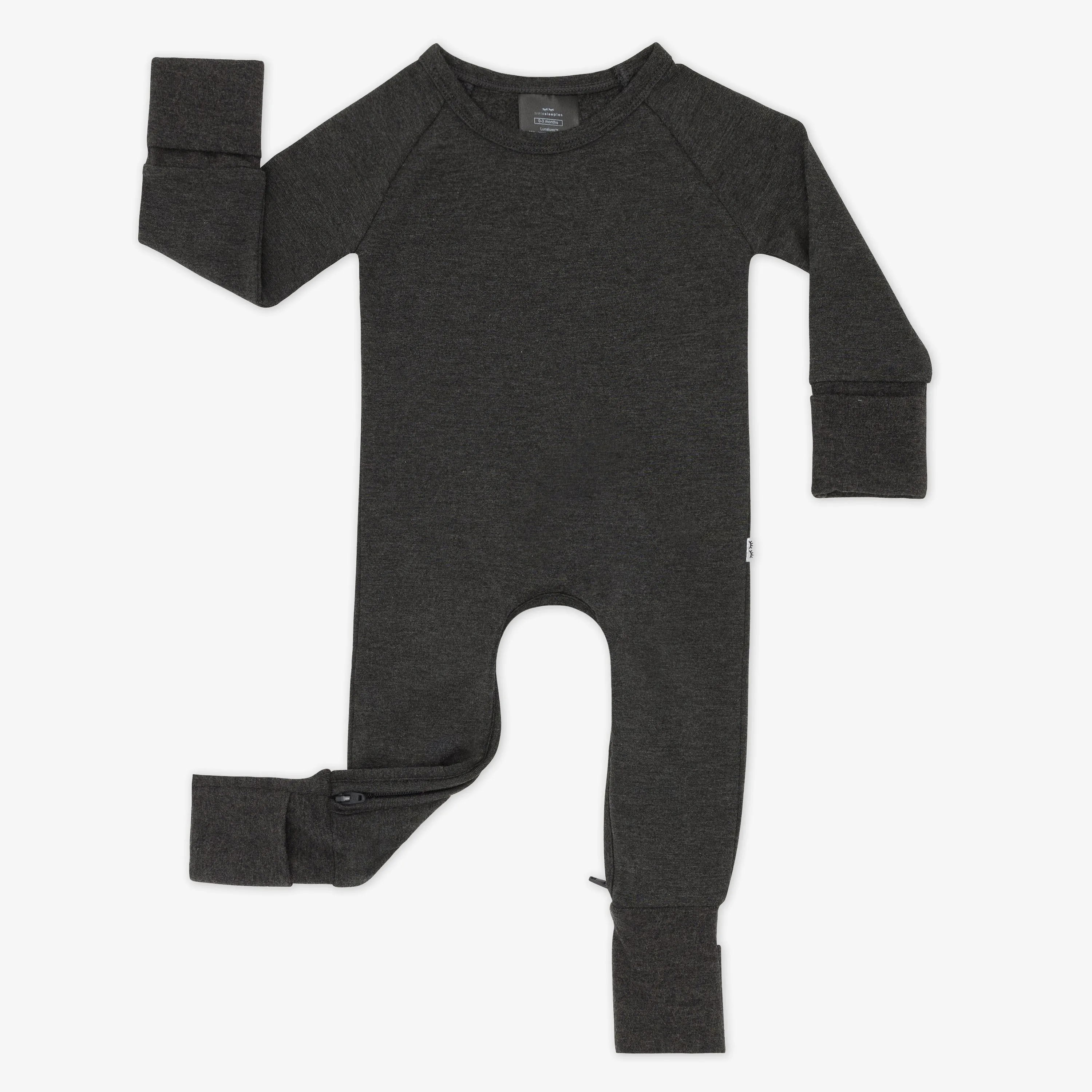 Heather Black Cozy Crescent Zippy
