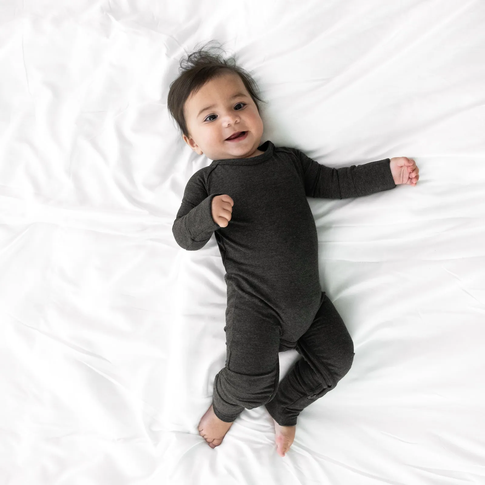 Heather Black Cozy Crescent Zippy