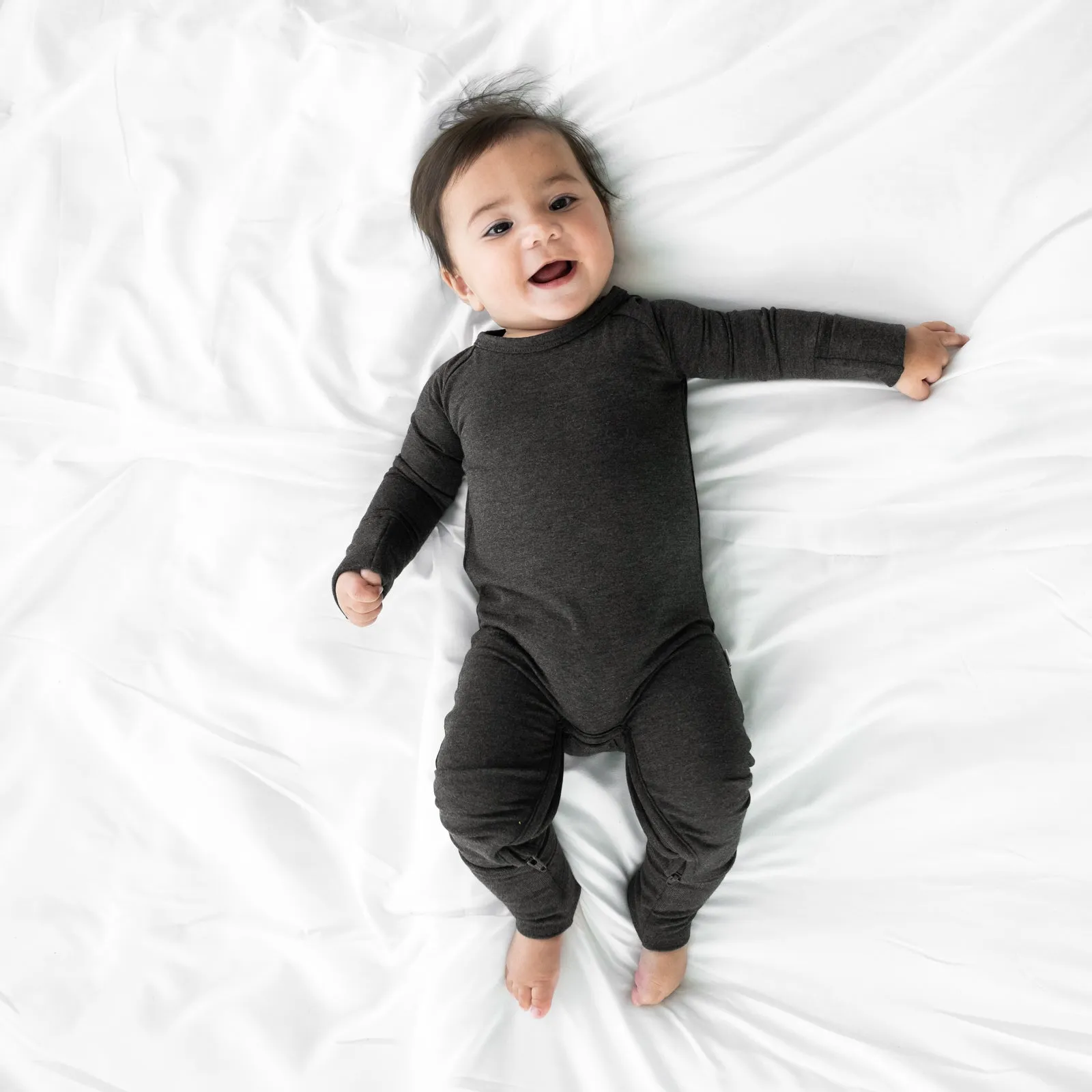 Heather Black Cozy Crescent Zippy