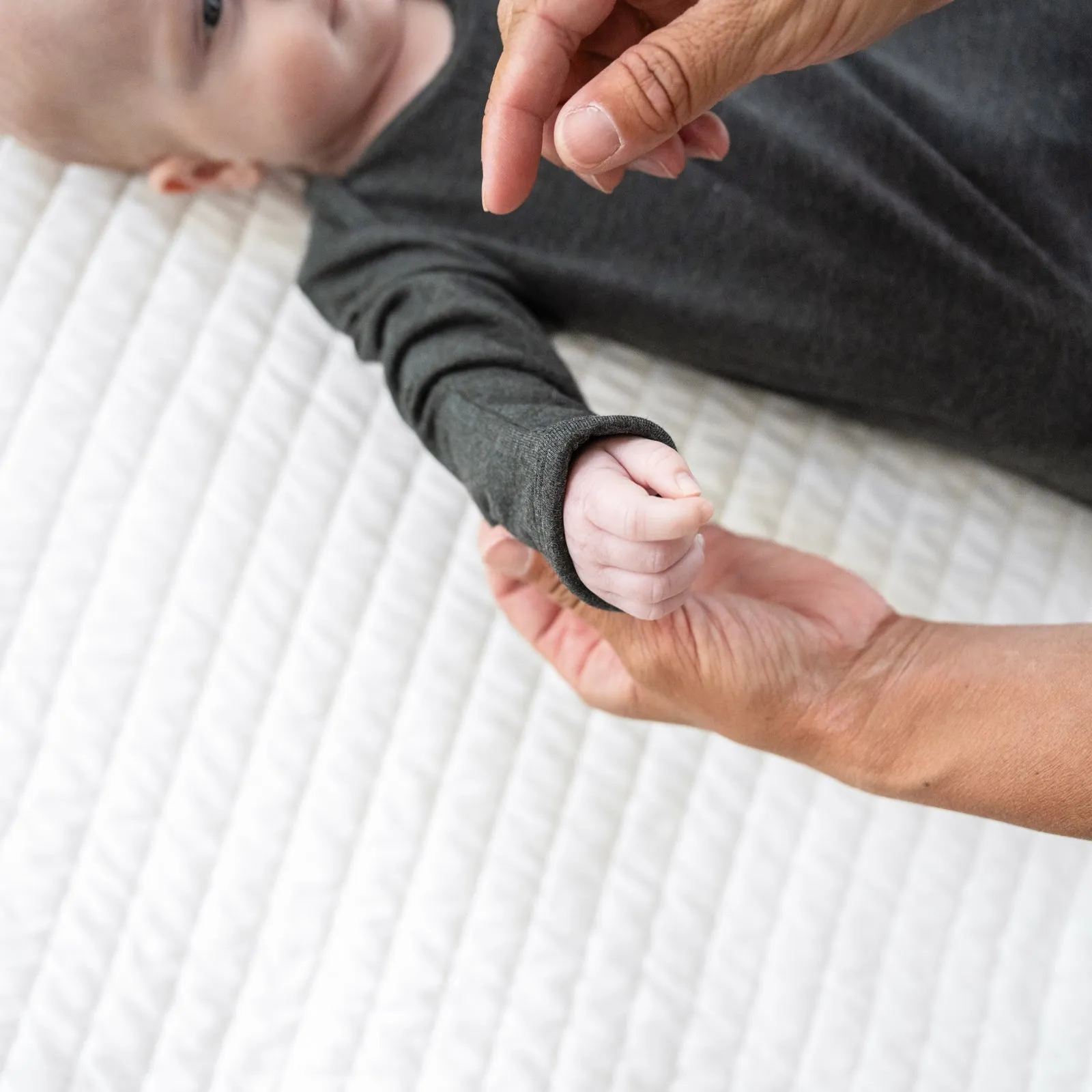 Heather Black Cozy Infant Gown