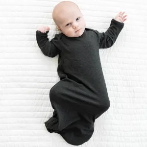 Heather Black Cozy Infant Gown