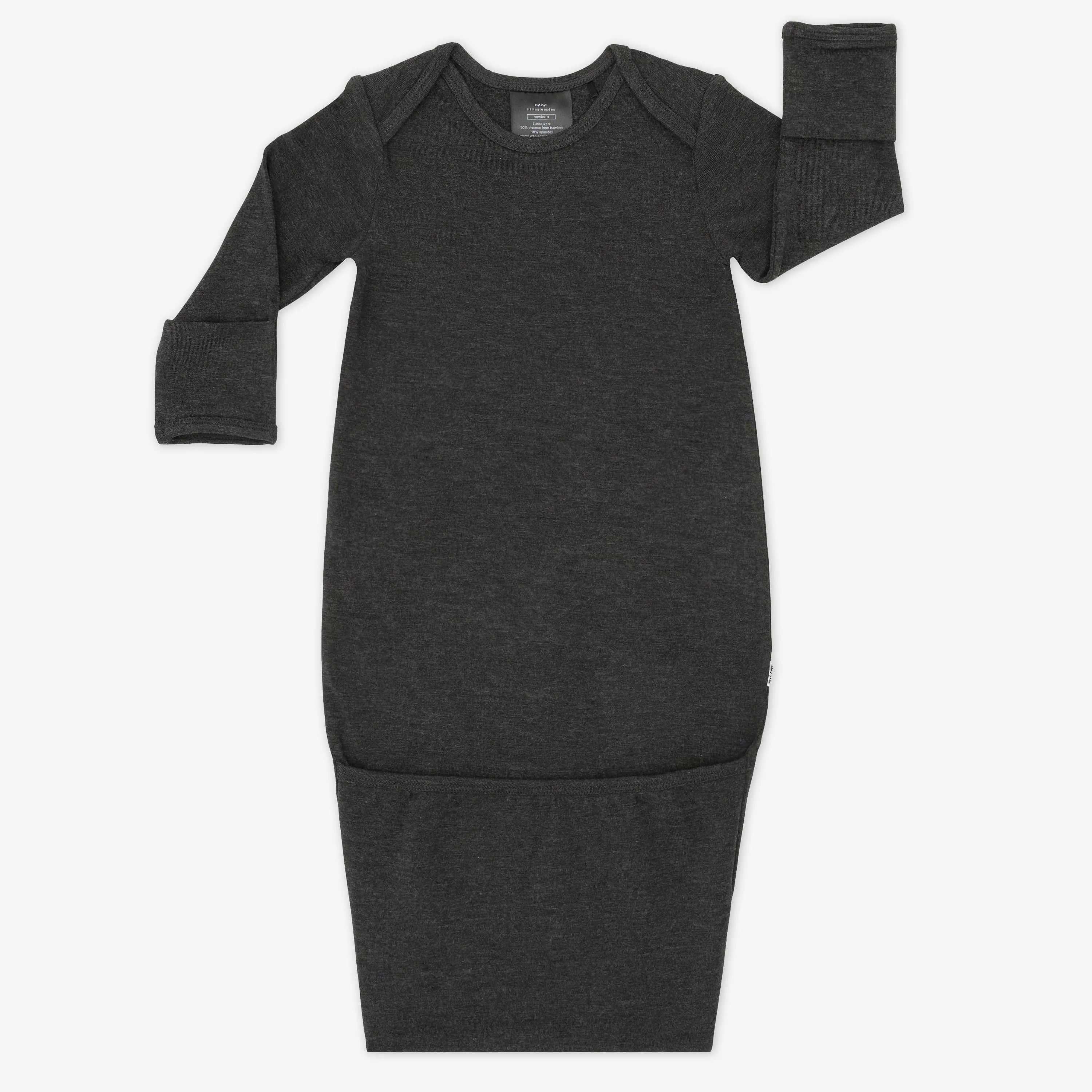 Heather Black Cozy Infant Gown