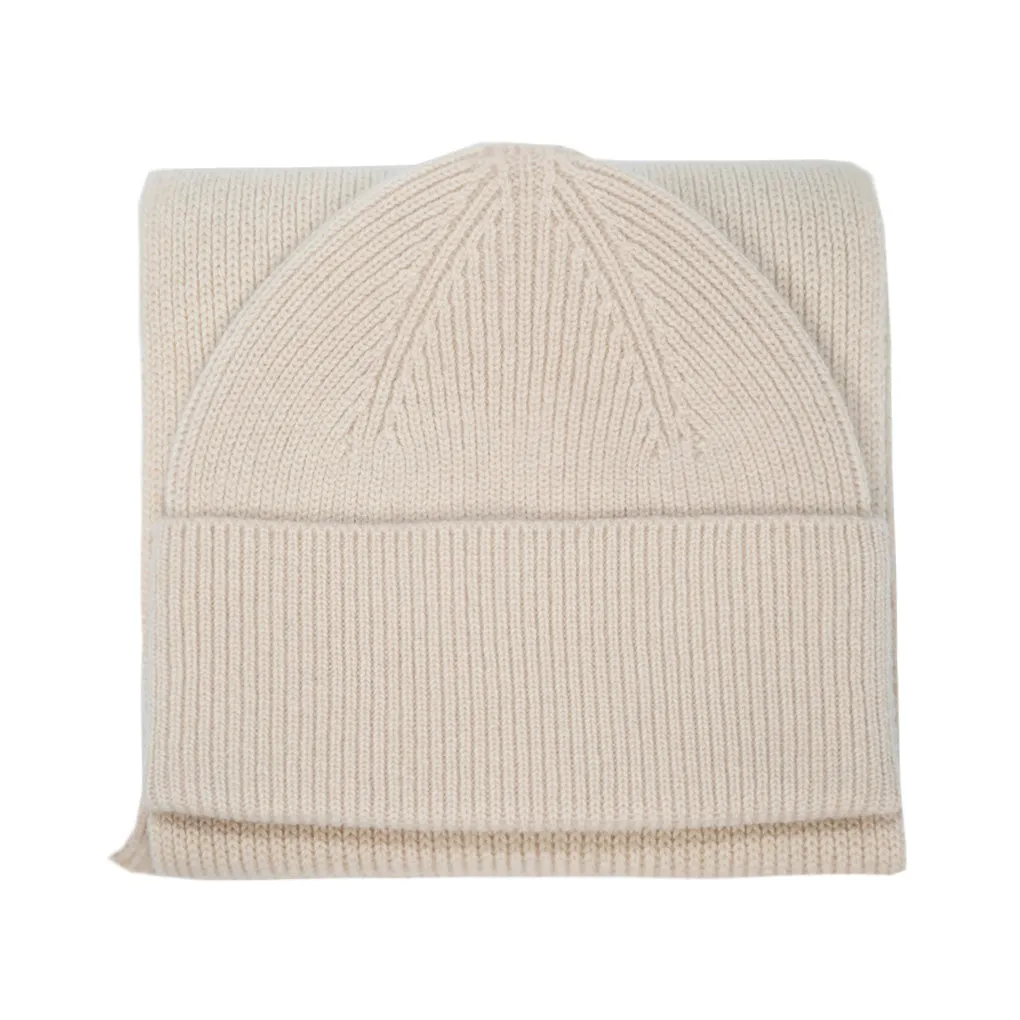 Men's Cashmere Rib Scarf & Fisherman Hat