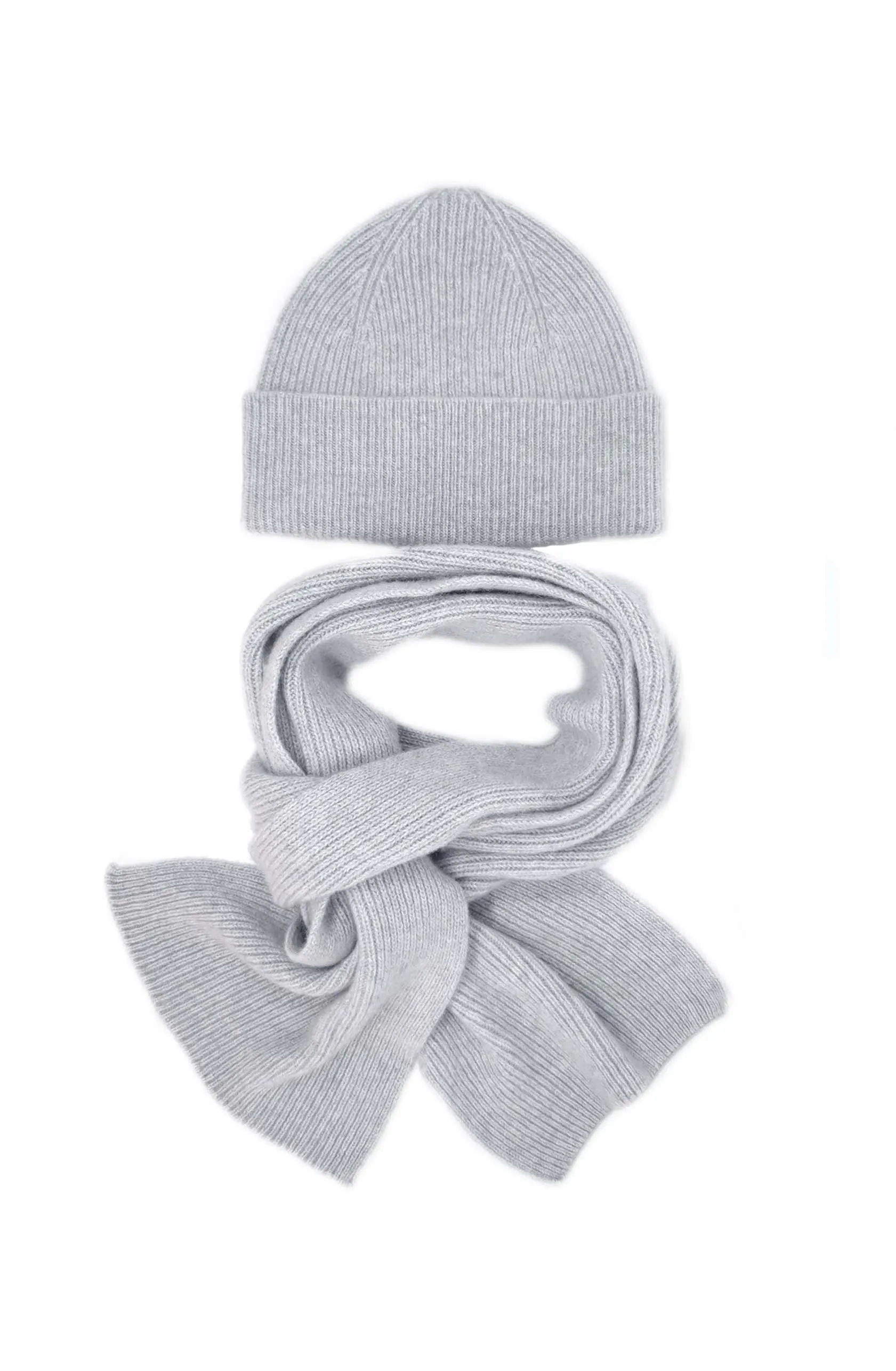 Men's Cashmere Rib Scarf & Fisherman Hat