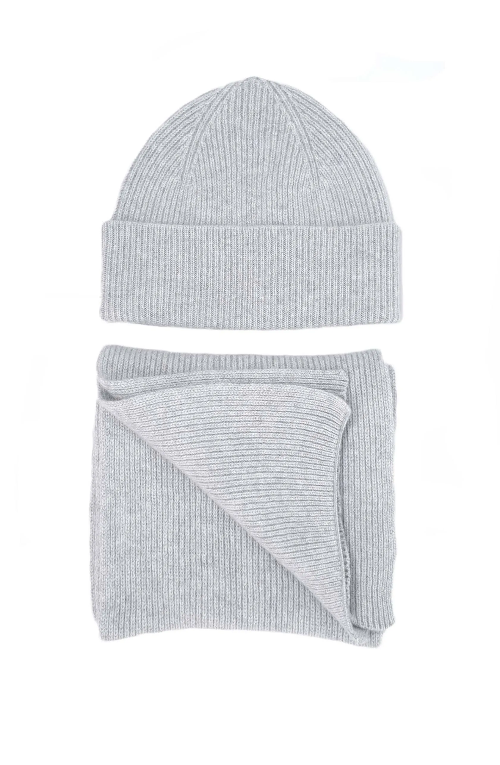 Men's Cashmere Rib Scarf & Fisherman Hat
