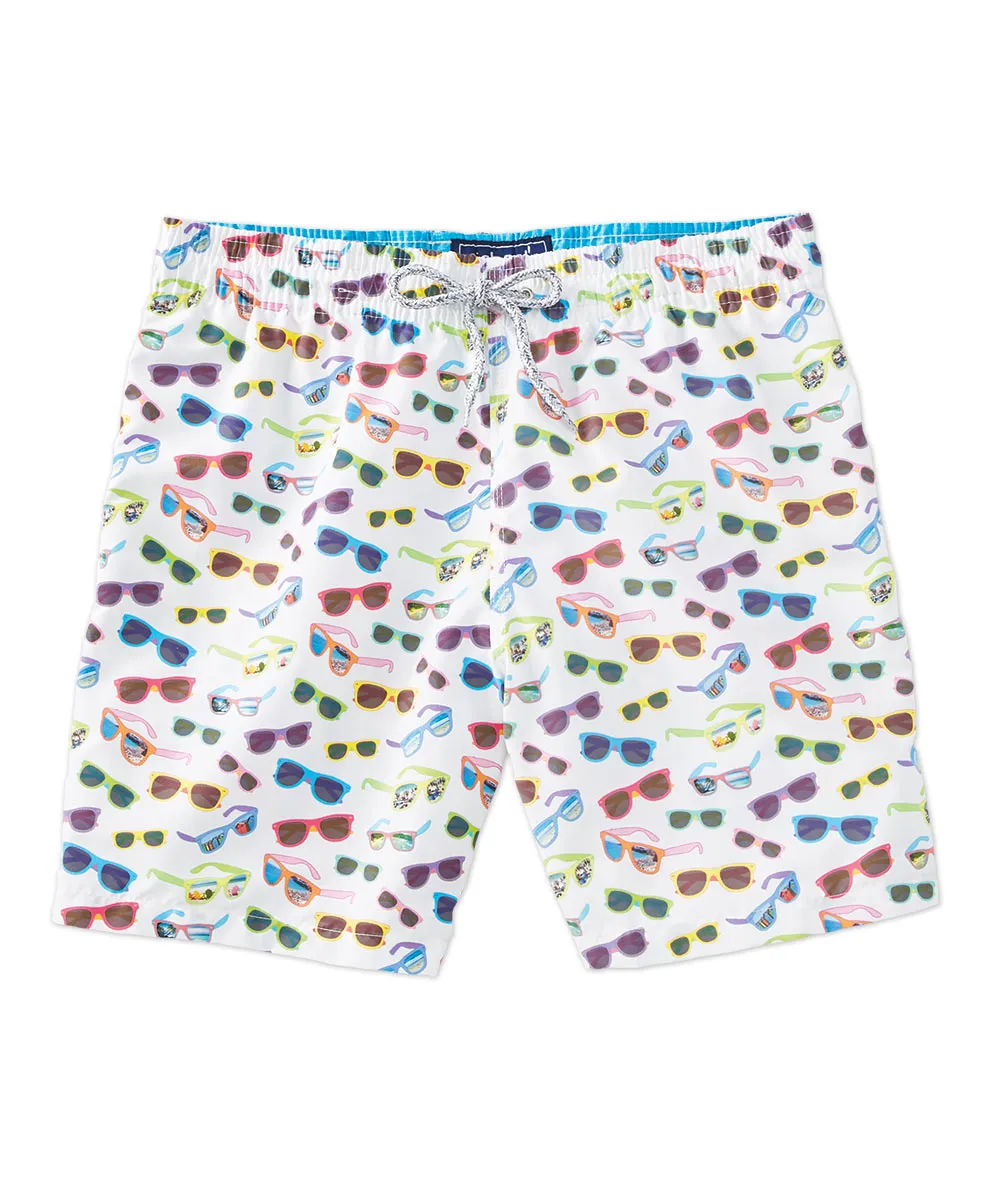 Michael's Italian Sunglass Print Swim Trunks