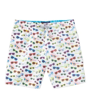 Michael's Italian Sunglass Print Swim Trunks