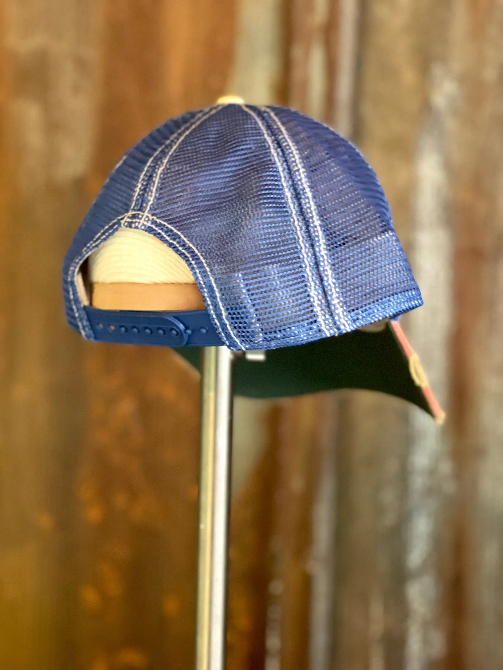 Pabst Powered Retro Hat- Distressed Tri-tone R/W/B