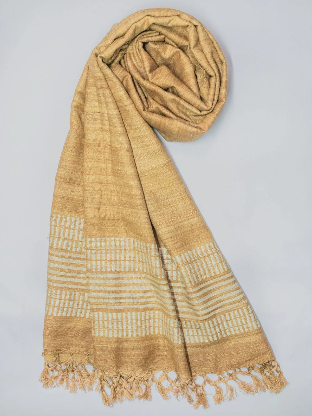 Peace Silk Scarf Brown