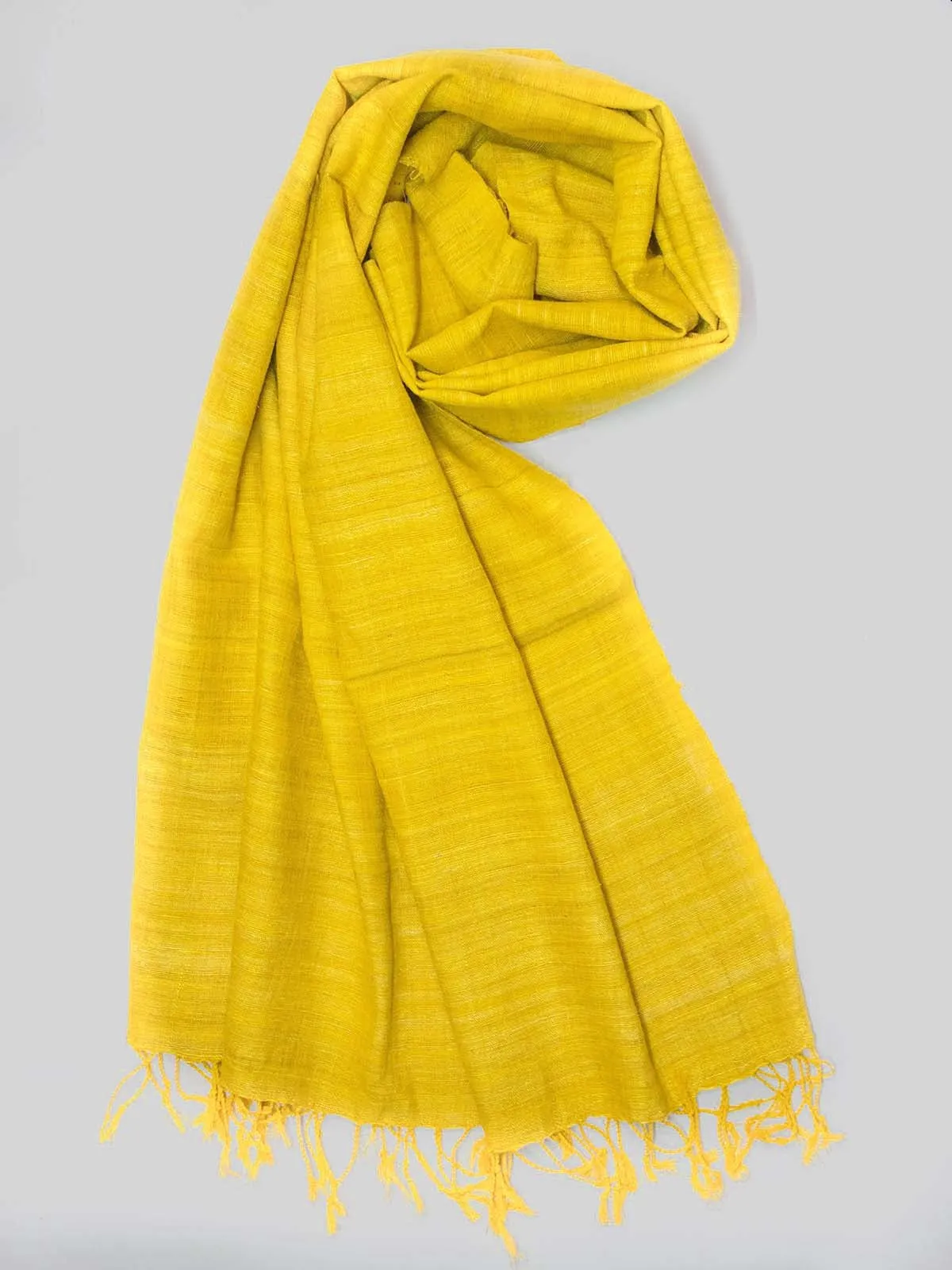 Peace Silk Scarf Yellow