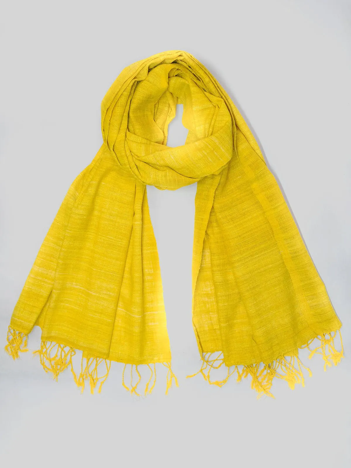 Peace Silk Scarf Yellow