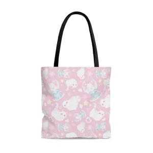Snow Kitten Tote Bag (Pink)