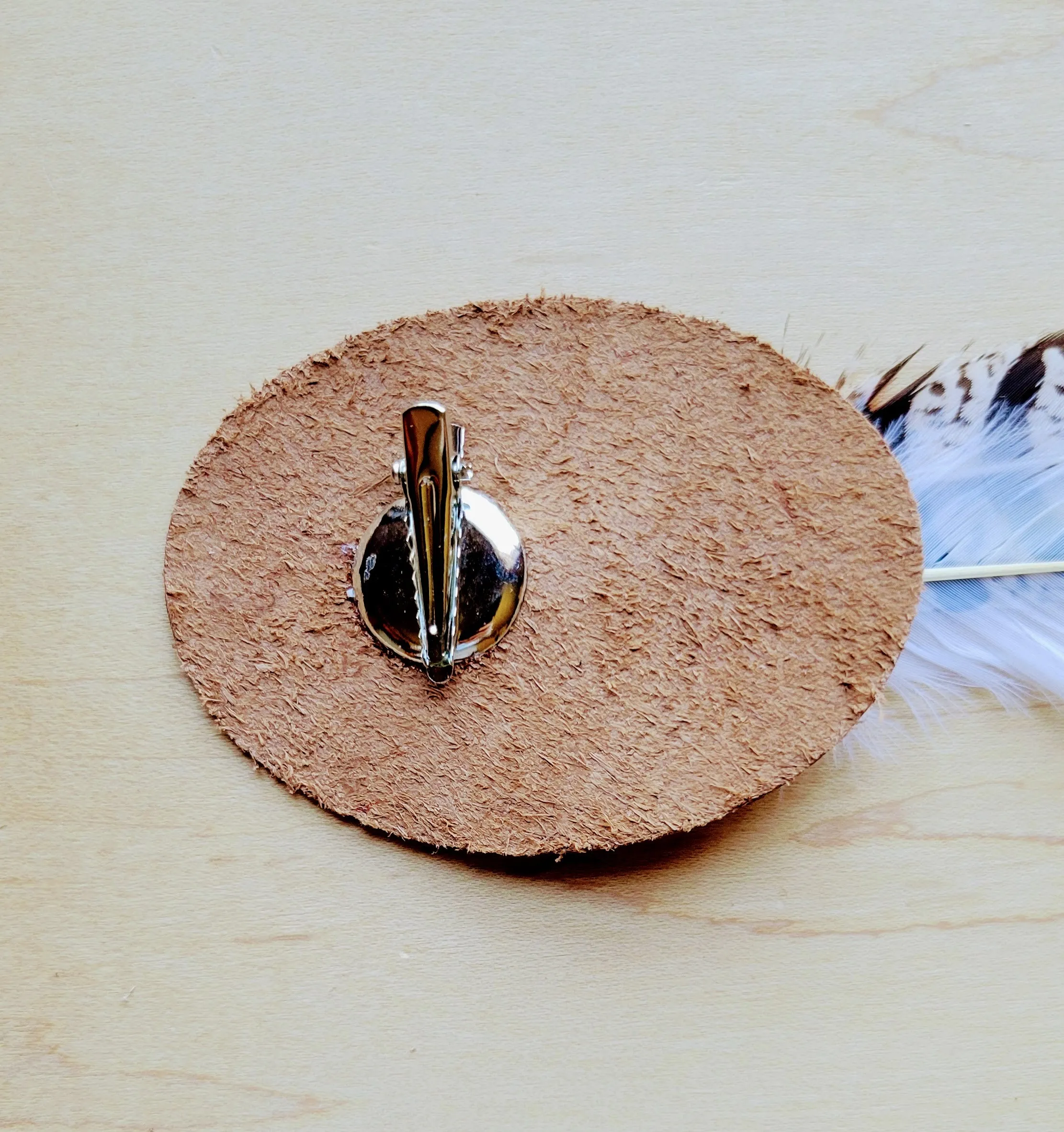 **Turquoise Spotted Feather Hat Band (Band Only) 983n