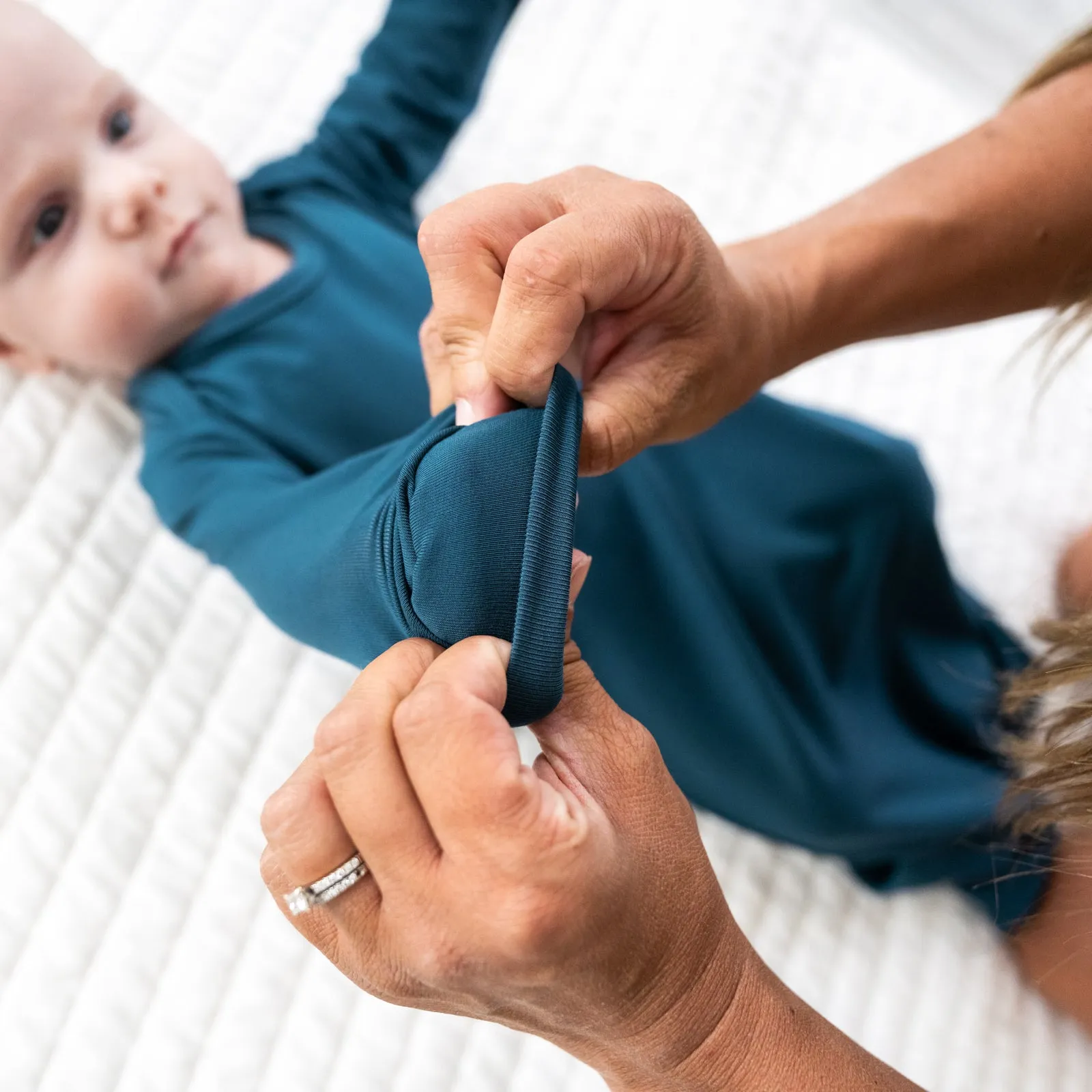 Twilight Teal Cozy Infant Gown