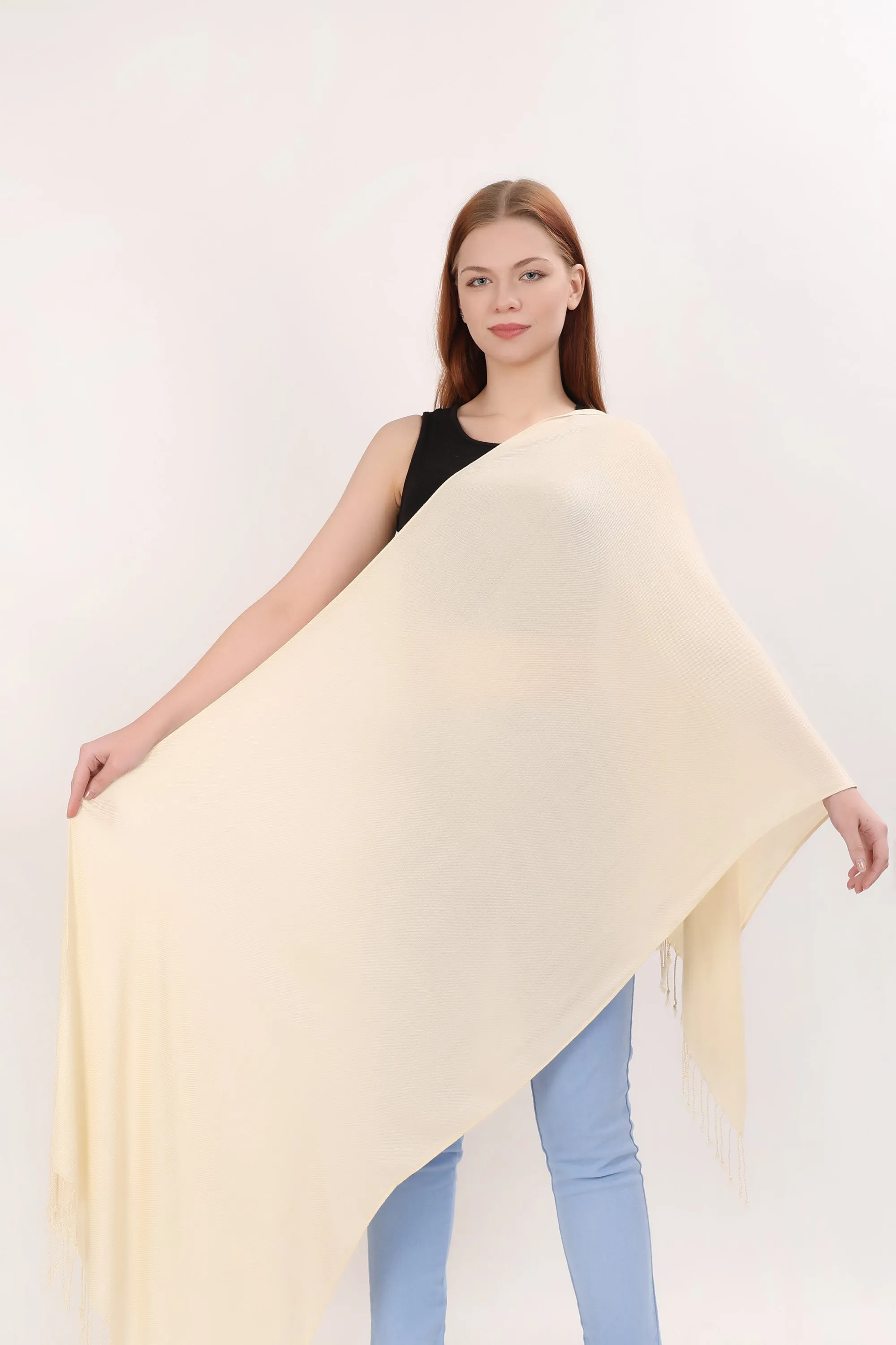 Women scarf shawl Cream sun protection casual